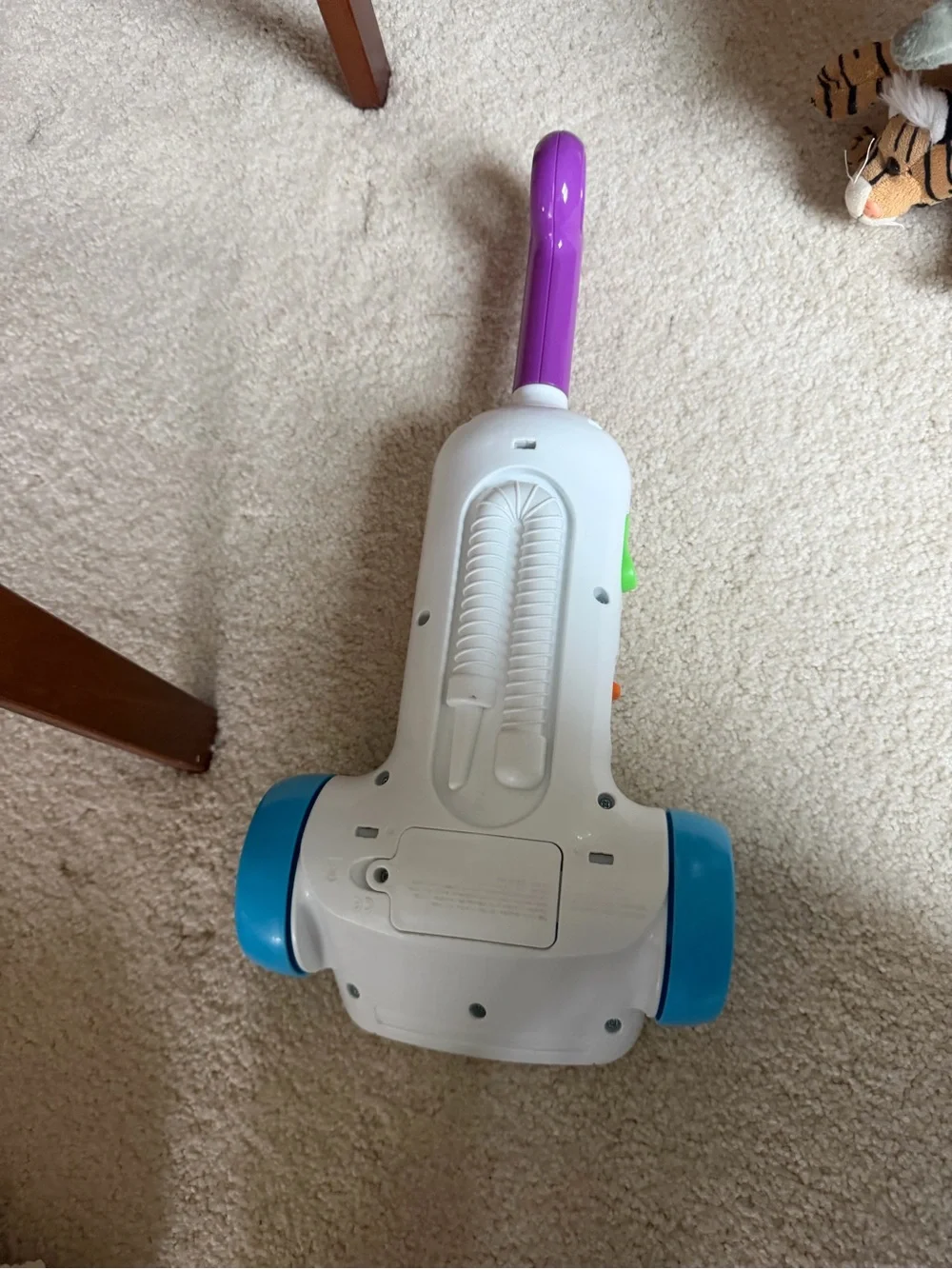 Fisher-Price Laugh & Learn Push Walker with Purple Handle and Blue Wheels
